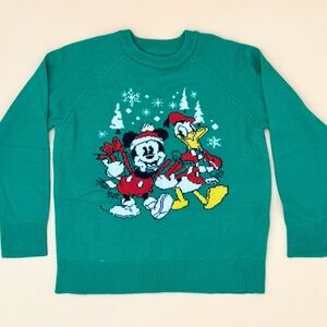Disney Parks Mickey Mouse Donald‎ Duck Holiday Sweater kids S 5/6